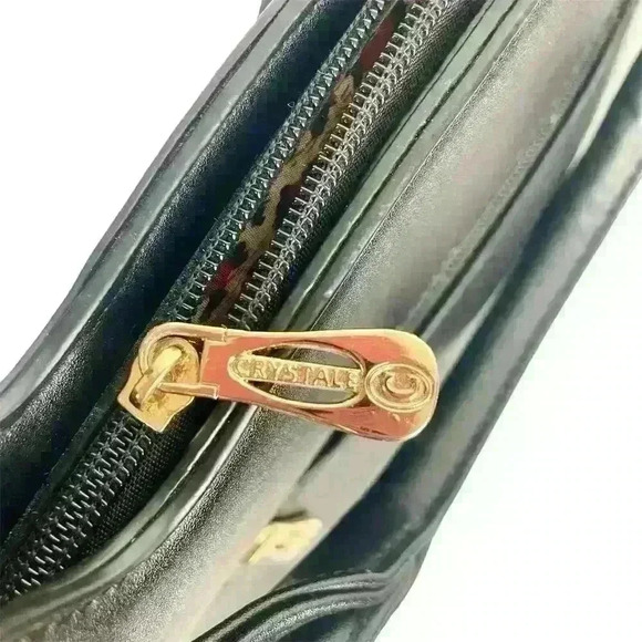 Black  Tote Bag Faux Leather Colorful Studs & Grommet Details, Large 80s Rock - Picture 9 of 16